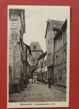 Ansichtskarte AK Münstereifel 1920er Jahre Heisterbachstrasse Tor Häuser Architektur Ortsansicht NRW